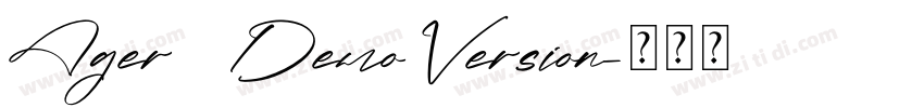 Ager   Demo Version字体转换